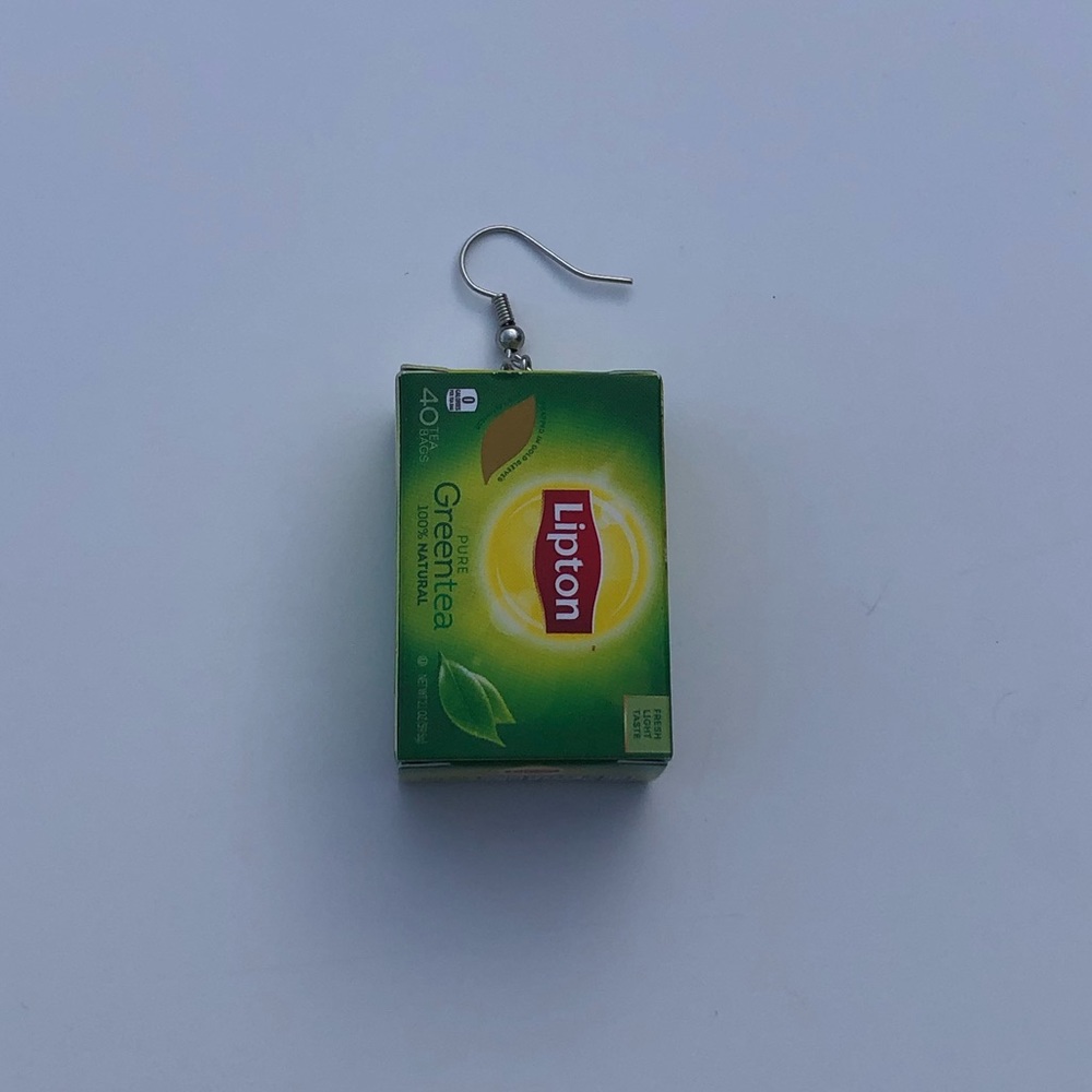 Mini Brands Lipton Green Tea Earrings 🔍 - Picture 4 of 4